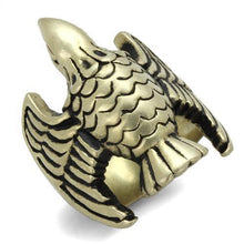 TK2466 - Stainless Steel Ring IP Antique Copper Men Epoxy Jet