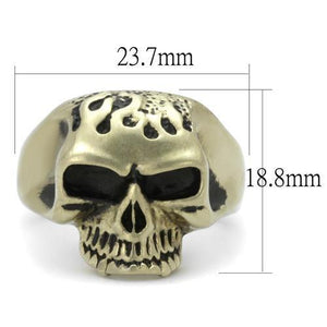 TK2467 - Stainless Steel Ring IP Antique Copper Men Epoxy Jet