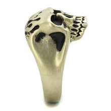 TK2467 - Stainless Steel Ring IP Antique Copper Men Epoxy Jet