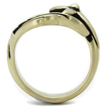 TK2470 - Stainless Steel Ring IP Antique Copper Men Epoxy Jet