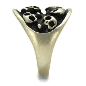 TK2473 - Stainless Steel Ring IP Antique Copper Men Epoxy Jet