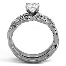 TK2475 - Stainless Steel Ring High polished (no plating) Women AAA Grade CZ Clear