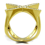 TK2497 - Stainless Steel Ring IP Gold(Ion Plating) Women Top Grade Crystal Clear