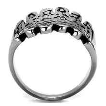TK2500 - Stainless Steel Ring High polished (no plating) Men Epoxy Jet