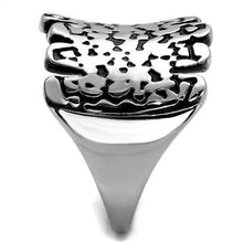 TK2500 - Stainless Steel Ring High polished (no plating) Men Epoxy Jet