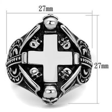 TK2506 - Stainless Steel Ring High polished (no plating) Men Epoxy Jet