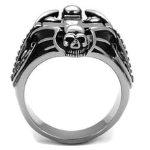 TK2506 - Stainless Steel Ring High polished (no plating) Men Epoxy Jet