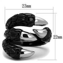 TK2510 - Stainless Steel Ring Two-Tone IP Black (Ion Plating) Unisex No Stone No Stone