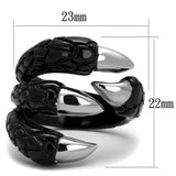 TK2510 - Stainless Steel Ring Two-Tone IP Black (Ion Plating) Unisex No Stone No Stone