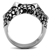 TK2513 - Stainless Steel Ring High polished (no plating) Men Epoxy Jet