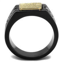 TK2519 - Stainless Steel Ring Two-Tone IP Gold (Ion Plating) Men AAA Grade CZ Clear