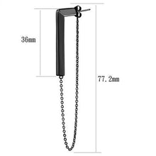 TK2535 - Stainless Steel Earrings IP Light Black  (IP Gun) Women No Stone No Stone