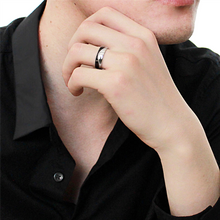 TK2567 - Stainless Steel Ring Two-Tone IP Black (Ion Plating) Men No Stone No Stone