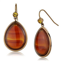 TK2575 - Stainless Steel Earrings IP Coffee light Women Semi-Precious Siam