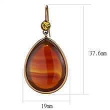 TK2575 - Stainless Steel Earrings IP Coffee light Women Semi-Precious Siam