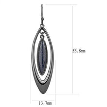 TK2577 - Stainless Steel Earrings IP Light Black  (IP Gun) Women Blue Sand Montana