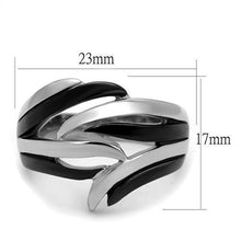 TK2605 - Stainless Steel Ring Two-Tone IP Black (Ion Plating) Women No Stone No Stone
