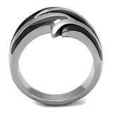 TK2605 - Stainless Steel Ring Two-Tone IP Black (Ion Plating) Women No Stone No Stone