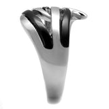 TK2605 - Stainless Steel Ring Two-Tone IP Black (Ion Plating) Women No Stone No Stone