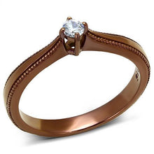 TK2610 - Stainless Steel Ring IP Coffee light Women AAA Grade CZ Clear