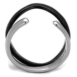 TK2618 - Stainless Steel Ring Two-Tone IP Black (Ion Plating) Women No Stone No Stone