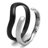 TK2618 - Stainless Steel Ring Two-Tone IP Black (Ion Plating) Women No Stone No Stone