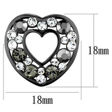 TK2627 - Stainless Steel Earrings IP Light Black  (IP Gun) Women Top Grade Crystal Multi Color