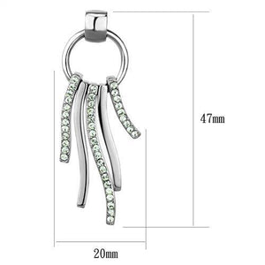 TK2633 - Stainless Steel Earrings High polished (no plating) Women Top Grade Crystal Peridot