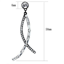 TK2635 - Stainless Steel Earrings IP Light Black  (IP Gun) Women Top Grade Crystal Clear