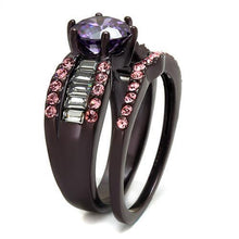 TK2652 - Stainless Steel Ring IP Dark Brown (IP coffee) Women AAA Grade CZ Amethyst