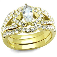 TK2743 - Stainless Steel Ring IP Gold(Ion Plating) Women AAA Grade CZ Clear