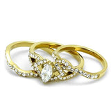 TK2743 - Stainless Steel Ring IP Gold(Ion Plating) Women AAA Grade CZ Clear