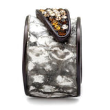 TK2781 - Stainless Steel Ring IP Dark Brown (IP coffee) Women Top Grade Crystal Multi Color