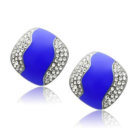 TK278 - Stainless Steel Earrings High polished (no plating) Women Top Grade Crystal Clear