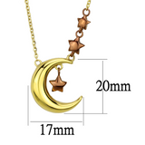 TK2796 - Stainless Steel Necklace IP Gold & IP Light Brown (IP Light coffee) Women No Stone No Stone