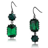 TK2817 - Stainless Steel Earrings IP Dark Brown (IP coffee) Women Top Grade Crystal Emerald