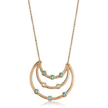 TK2857 - Stainless Steel Necklace IP Rose Gold(Ion Plating) Women Top Grade Crystal Multi Color