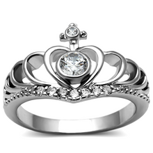 TK2870 - Stainless Steel Ring High polished (no plating) Women AAA Grade CZ Clear