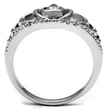 TK2870 - Stainless Steel Ring High polished (no plating) Women AAA Grade CZ Clear