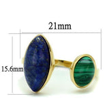 TK2906 - Stainless Steel Ring IP Gold(Ion Plating) Women Precious Stone Montana