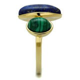 TK2906 - Stainless Steel Ring IP Gold(Ion Plating) Women Precious Stone Montana