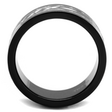 TK2928 - Stainless Steel Ring Two-Tone IP Black (Ion Plating) Men No Stone No Stone