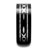 TK2928 - Stainless Steel Ring Two-Tone IP Black (Ion Plating) Men No Stone No Stone