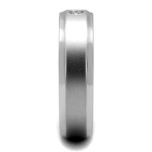 TK2934 - Stainless Steel Ring High polished (no plating) Men AAA Grade CZ Clear