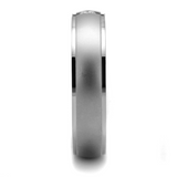 TK2935 - Stainless Steel Ring High polished (no plating) Men AAA Grade CZ Clear