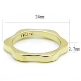 TK3033 - IP Gold(Ion Plating) Stainless Steel Ring with No Stone