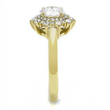 TK3035 - Stainless Steel Ring IP Gold(Ion Plating) Women AAA Grade CZ Clear
