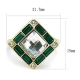 TK3036 - Stainless Steel Ring IP Gold(Ion Plating) Women Synthetic Clear