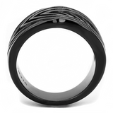 TK3060 - Stainless Steel Ring IP Black(Ion Plating) Women No Stone No Stone