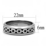 TK3061 - Stainless Steel Ring High polished (no plating) Women Epoxy Jet